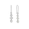 Hammered Rhodium Plated Rainbow Moonstone and CZ Earrings