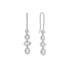 Hammered Rhodium Plated Rainbow Moonstone and CZ Earrings