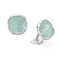 Aqua Ancient Roman Glass Hammered Cuff Links