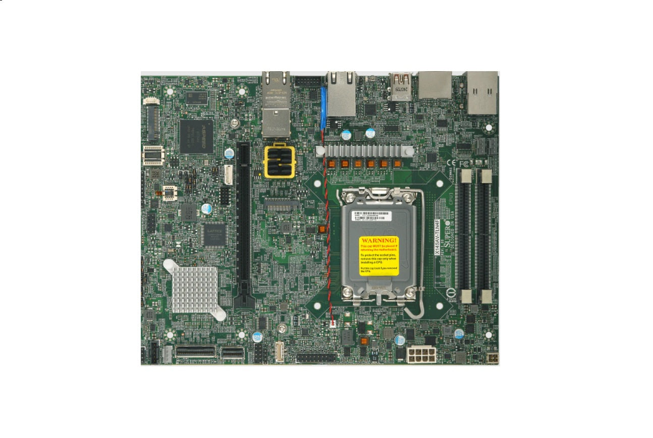 Supermicro MBD-X14SAV-TLN4F Flex ATX Embedded Motherboard Intel Core Ultra 9/7/5 Series 2 Processors DDR5 | PCIe 5.0 | Dual 10G & 2.5G LAN | M.2 | MCIO | 4X SATA | 12V DC | vPro | SKU MB-A4VTL4B