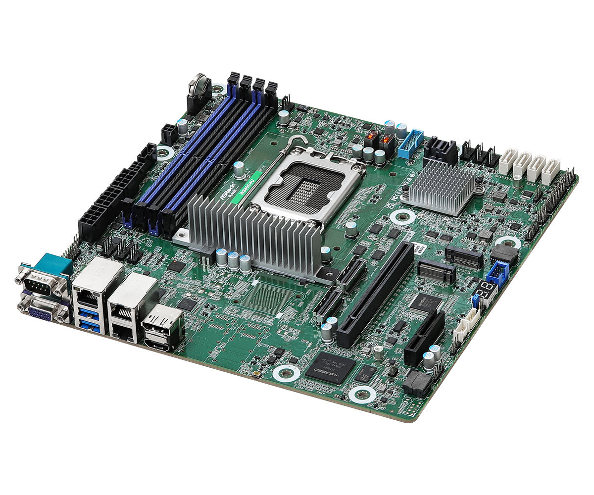 ASRock Rack W880D4U Intel Core Ultra Desktop Processors (Series 2) Single Socket LGA 1851 Micro-ATX Server Motherboard | SKU MB-W880D4U