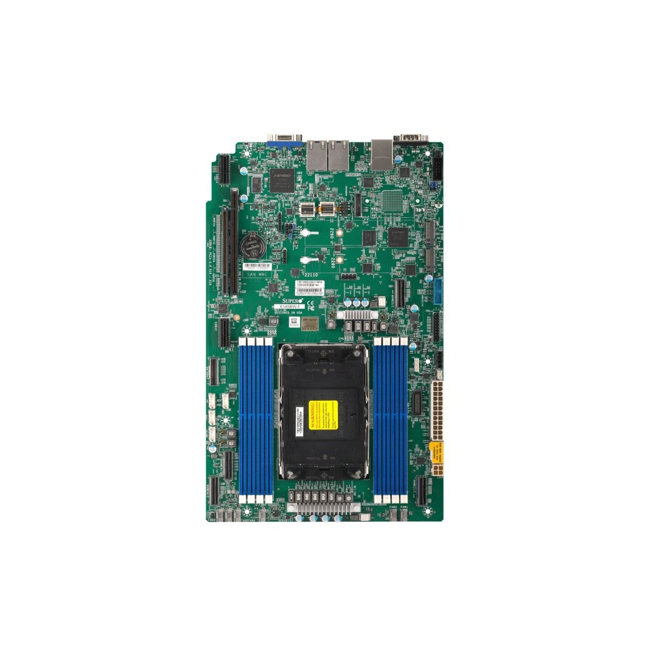 Supermicro MBD-X14SBW-F-B Server Motherboard, Intel Xeon 6700-series processors with E-cores, Single Socket LGA-4710 (Socket E2) supported, CPU TDP supports Up to 350W TDP | SKU MB-X14SBWB