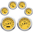 Autogauge Classic Yellow Face 6 Gauge Set (speedo/tacho/oil pressure/water temp/volte/Fuel)