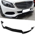 Merc W205 C-Class Brabus Style (15-18) 3 Piece Gloss Black Front Spoiler