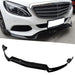 Merc W205 C-Class Brabus Style (15-18) 3 Piece Gloss Black Front Spoiler