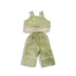 Mini Tweeded Sleveless Top & Pants Mint Green