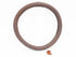 Dark Brown Leather Steering Wheel Cover