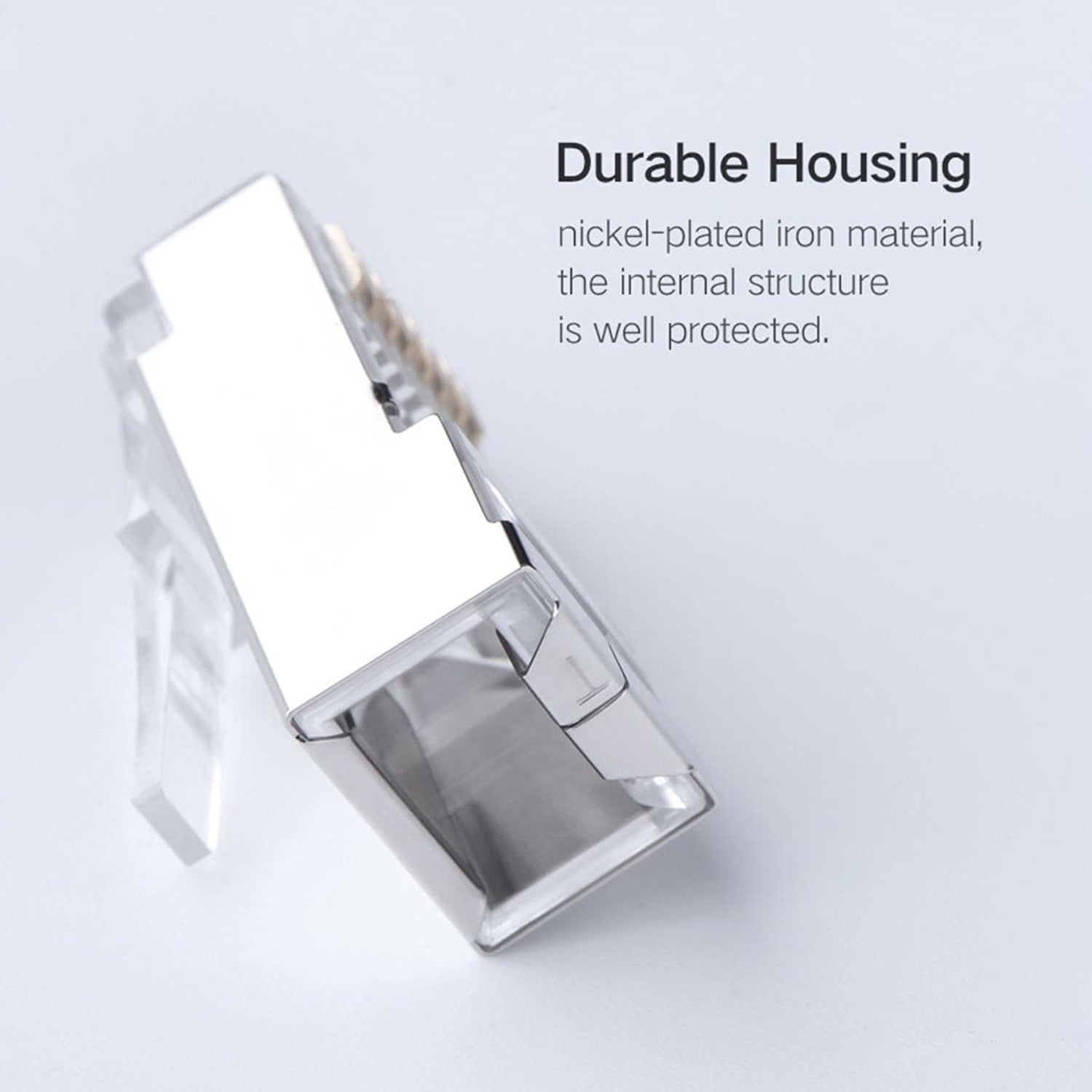 UGreen NW111 RJ45 Cat6 Ethernet Network Head 100 Pack - Silver/Transparent