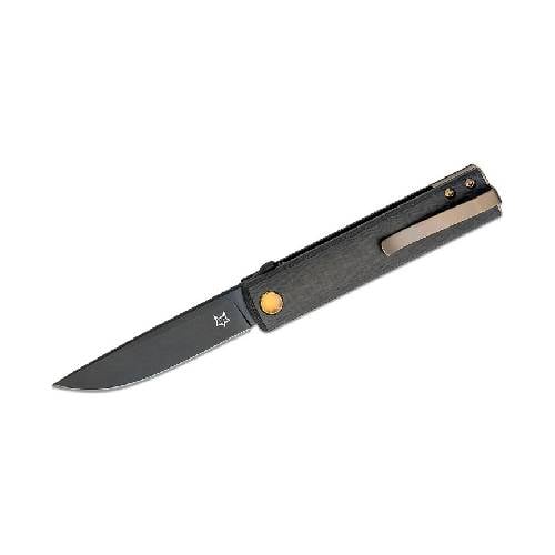 FX-543 CFBR Fox Chnops Folding Knife Stainless Steel M390 PVD Blade, Carbon Fibre 3K Handle