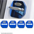 Non-OEM Suitable To Fit Ford - Aluminium Door Lock Covers (Blue)