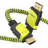 OMNIBARPLUS Basics High-Speed HDMI Cable, 6 ft (Black/ yellow-green) | SKU OMN-HDTODP