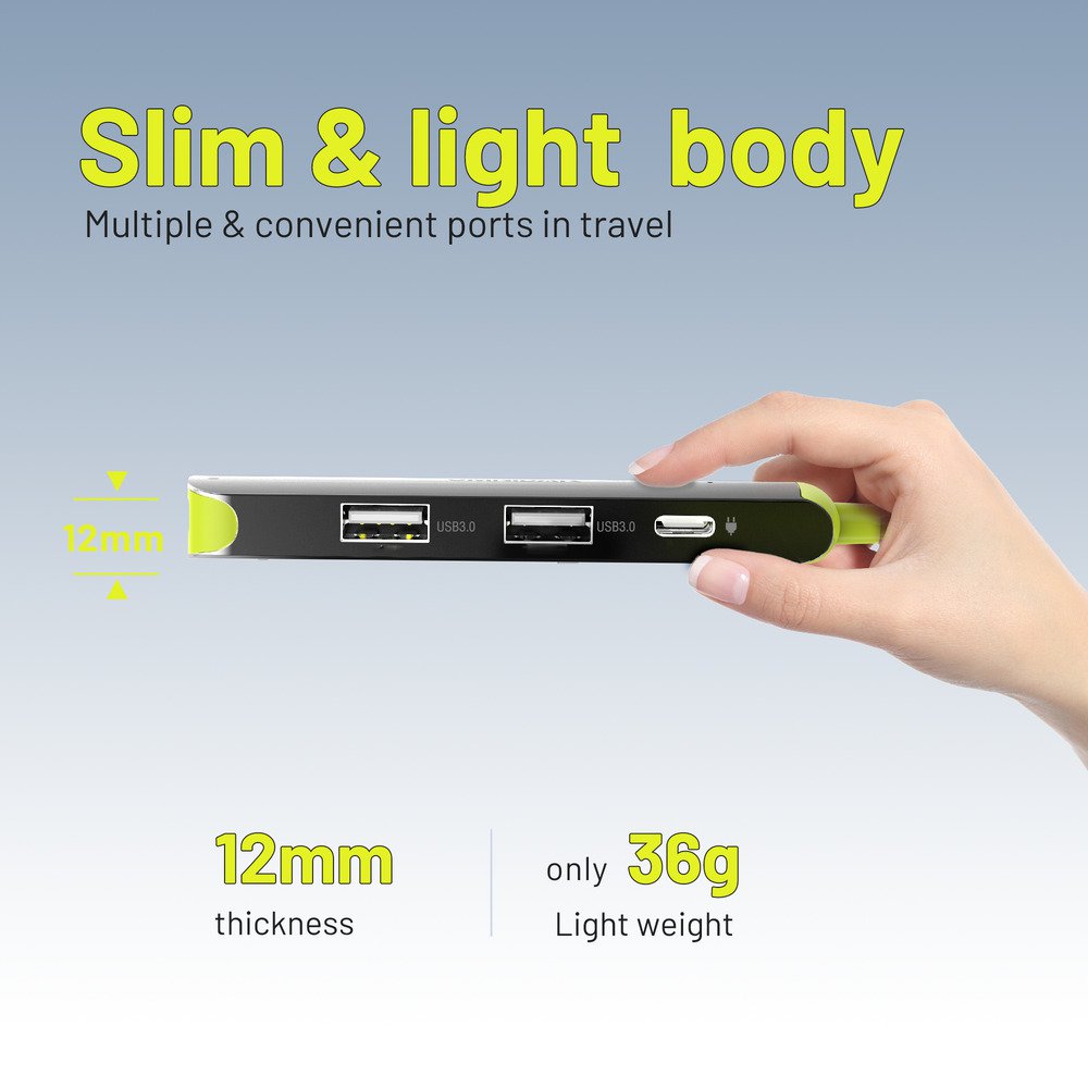 OMNIBARPLUS USB C Hub, 4-in-1 Multiport Adapter with 4K HDMI, 100W PD Charging Ports, 2 X 5Gbps USB 3.0 Ports for MacBook Pro, Air, iPad Pro | SKU OMN-HUB4P