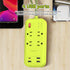 OMNIBARPLUS 6 Ft Power Strip Surge Protector - 4 Outlets 4 USB Ports (3 USB A), Maxpw Ultra Thin Flat Extension Cord & Flat Plug, 1800 Joules, Desk Charging Station for Home Office Dorm (yellow-green) | SKU OMN-PS4AC