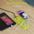 OMNIBARPLUS 6 Ft Power Strip Surge Protector - 4 Outlets 4 USB Ports (3 USB A), Maxpw Ultra Thin Flat Extension Cord & Flat Plug, 1800 Joules, Desk Charging Station for Home Office Dorm (yellow-green) | SKU OMN-PS4AC