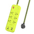 OMNIBARPLUS 6 Ft Power Strip Surge Protector - 6 Outlets 4 USB Ports (3 USB A), Maxpw Ultra Thin Flat Extension Cord & Flat Plug, 3600 Joules, Desk Charging Station for Home Office Dorm (yellow-green) | SKU OMN-PS6AC