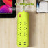 OMNIBARPLUS 6 Ft Power Strip Surge Protector - 6 Outlets 4 USB Ports (3 USB A), Maxpw Ultra Thin Flat Extension Cord & Flat Plug, 3600 Joules, Desk Charging Station for Home Office Dorm (yellow-green) | SKU OMN-PS6AC