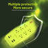 OMNIBARPLUS 6 Ft Power Strip Surge Protector - 6 Outlets 4 USB Ports (3 USB A), Maxpw Ultra Thin Flat Extension Cord & Flat Plug, 3600 Joules, Desk Charging Station for Home Office Dorm (yellow-green) | SKU OMN-PS6AC