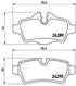 Brembo Brake Pads Rear Mini Cooper R56 ( Set Lh&Rh) (P06052)