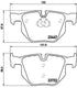 Brembo Brake Pads Rear Bmw X5 3.0Si E70 ( Set Lh&Rh) (P06056)