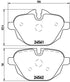 Brembo Brake Pads Rear Bmw 5 F10/G30/F11 ( Set Lh&Rh) (P06064)