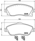 Brembo Brake Pads Front Opel Corsa Ldv/Ch ( Set Lh&Rh) (P59036)