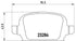 Brembo Brake Pads Rear Opel Tigra ( Set Lh&Rh) (P59037)