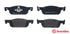 Brembo Brake Pads Front Renault Sandero I ( Set Lh&Rh) (P68065)