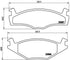 Brembo Brake Pads Front Vw Jetta 1.3 Vwc ( Set Lh&Rh) (P85012)