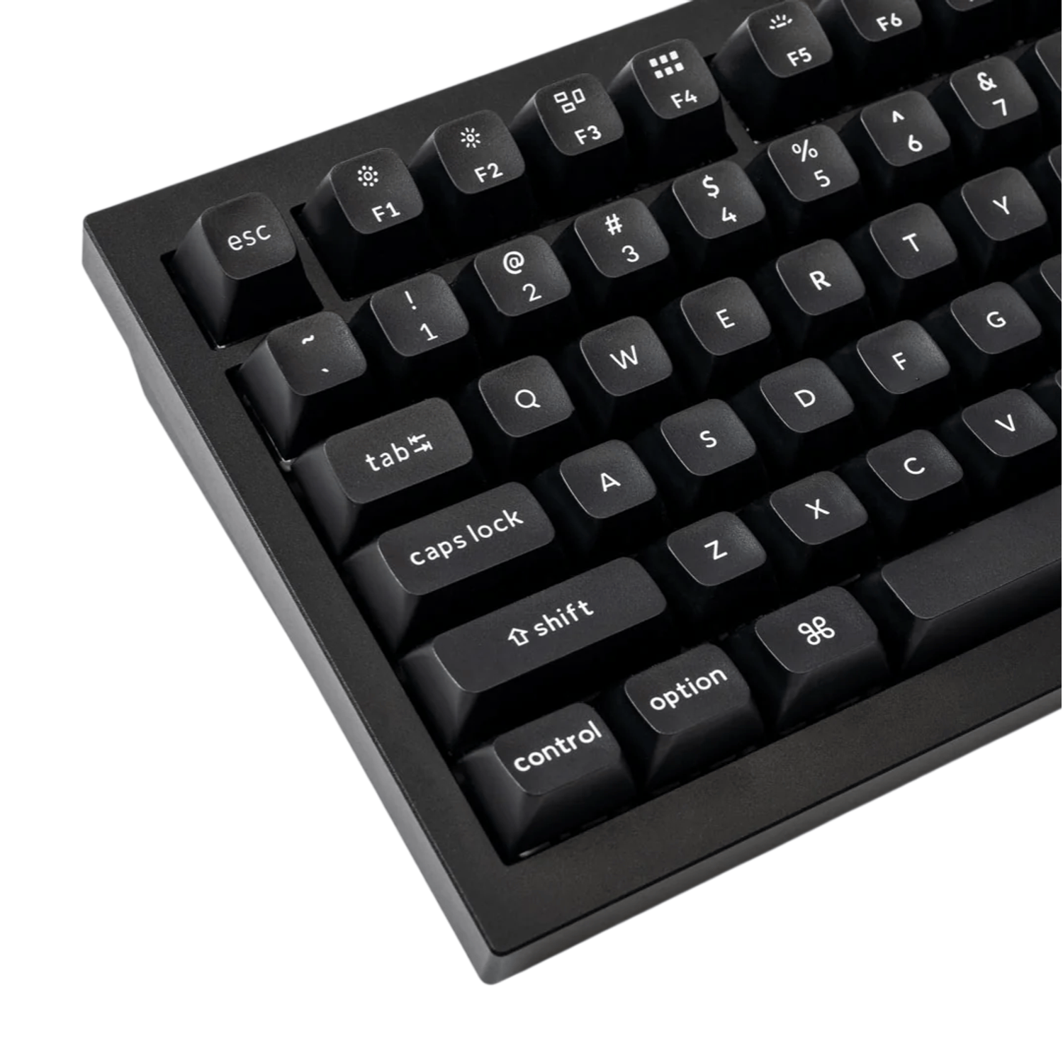 Keychron double Shot KSA PBTFull Keycap Set - White On Black