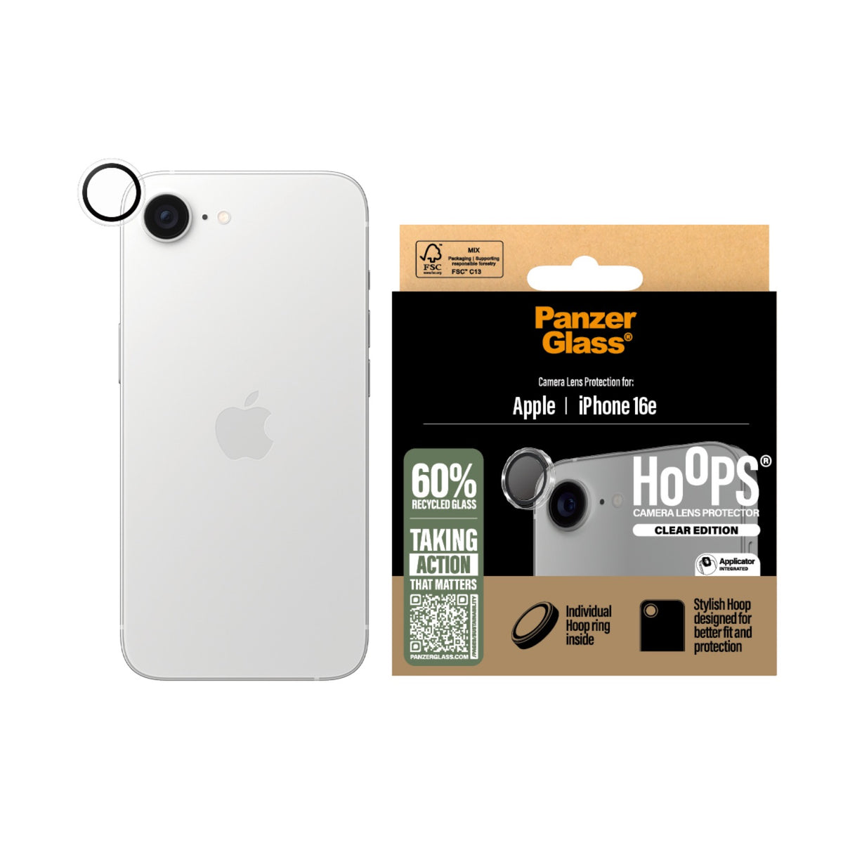 PanzerGlass Hoops - iPhone 17e / 16e - Clear
