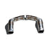 Stainless Steel Backbox Booster – 90mm Single Angled Tip