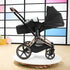 PRIAM Gen 3 Chrome Frame with Autumn Gold Seat Pack + Sirona M2 i-Size with Base M & Lite Cot Black