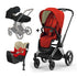 PRIAM Gen 3 Chrome Frame with Autumn Gold Seat Pack + Sirona M2 i-Size with Base M & Lite Cot Black