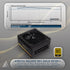 Apevia Galaxy 650W 80+ Gold ATX 3.1 Fully Modular Gaming PSU, PCIe 5.1 Ready 12VHPWR Cable, 135mm Silent FDB Fan, Japanese Capacitors, Reliable Power Supply for the latest NVIDIA Graphics Cards, GALAXY650W | SKU PS-GA650W