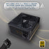 Apevia Galaxy 650W 80+ Gold ATX 3.1 Fully Modular Gaming PSU, PCIe 5.1 Ready 12VHPWR Cable, 135mm Silent FDB Fan, Japanese Capacitors, Reliable Power Supply for the latest NVIDIA Graphics Cards, GALAXY650W | SKU PS-GA650W