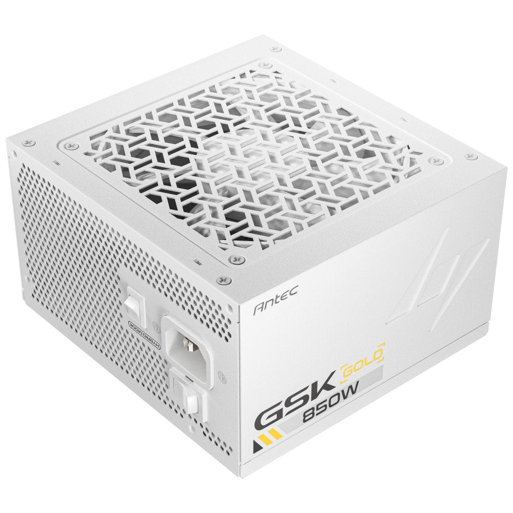 ANTEC GSK850 V2 White ATX3.1, 750W Full Modular PSU, 80 PLUS Gold Certified, PCIE 5.1 Support, PhaseWave Design, Zero RPM Manager, 120mm Silent Fan, 10-Year Warranty, High-Quality Braided Cable | SKU PS-GSK852W