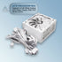 Apevia ATX-PR1000W-WH PCIE 5.0 & ATX 3.0 Prestige 1000W 80+ Gold Rated, PCIE 5.0 / Gen 5 12VHPWR Connector, Active PFC ATX Gaming Power Supply White | SKU PS-PR1000H