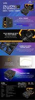 Super Flower Zillion FG 850W 80+ Gold, Full Modular, ATX 3.1 / PCIe 5.0, W/12V-2x6 Cable (2x8pin - 16pin native cables), Power Supply, FDB Fan, SF-850Z12FG, Black version | SKU PS-SF85Z6