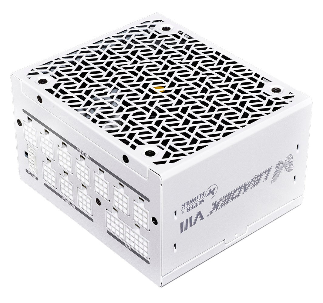 Super Flower Leadex VIII Platinum PRO 1000W ATX 3.1&PCIe 5.1(Native 12V-2x6 Cable), Cybenetics PLATINUM, Smallest 125mm ATX PSU, Patent Super Connector, Full Modular, White, SF-1000F14SP (WH) | SKU PS-SP10SP5