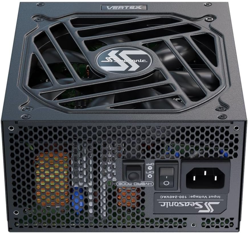 Seasonic VERTEX GX-1200, 1200W 80+ Gold, ATX 3.0 & PCIe 5.0 Ready, Full-Modular, ATX Form Factor, Low Noise, Premium Japanese Capacitor, Nvidia RTX 30/40 Super, AMD GPU Compatible | SKU PS-VGX1200