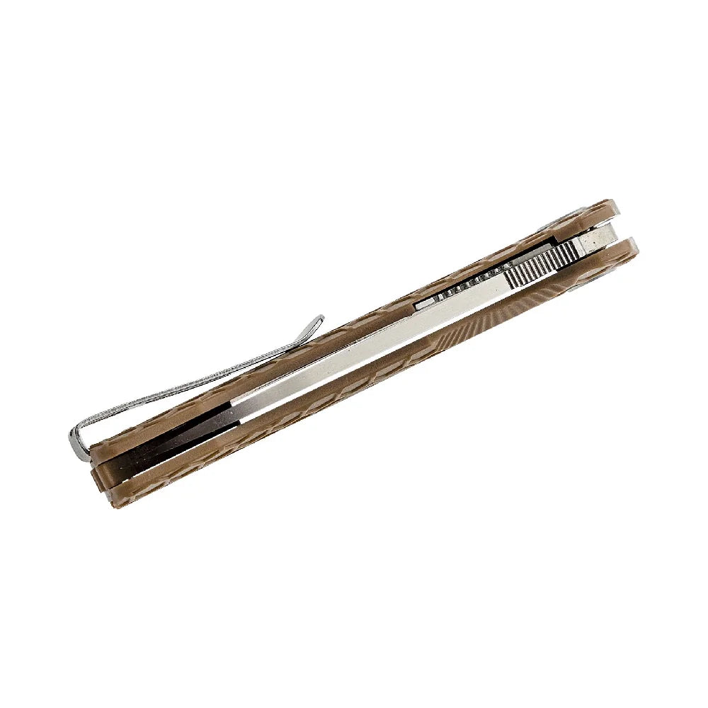 HONEY BADGER Honey Badger Tan Flipper Knife Medium- Hb1012