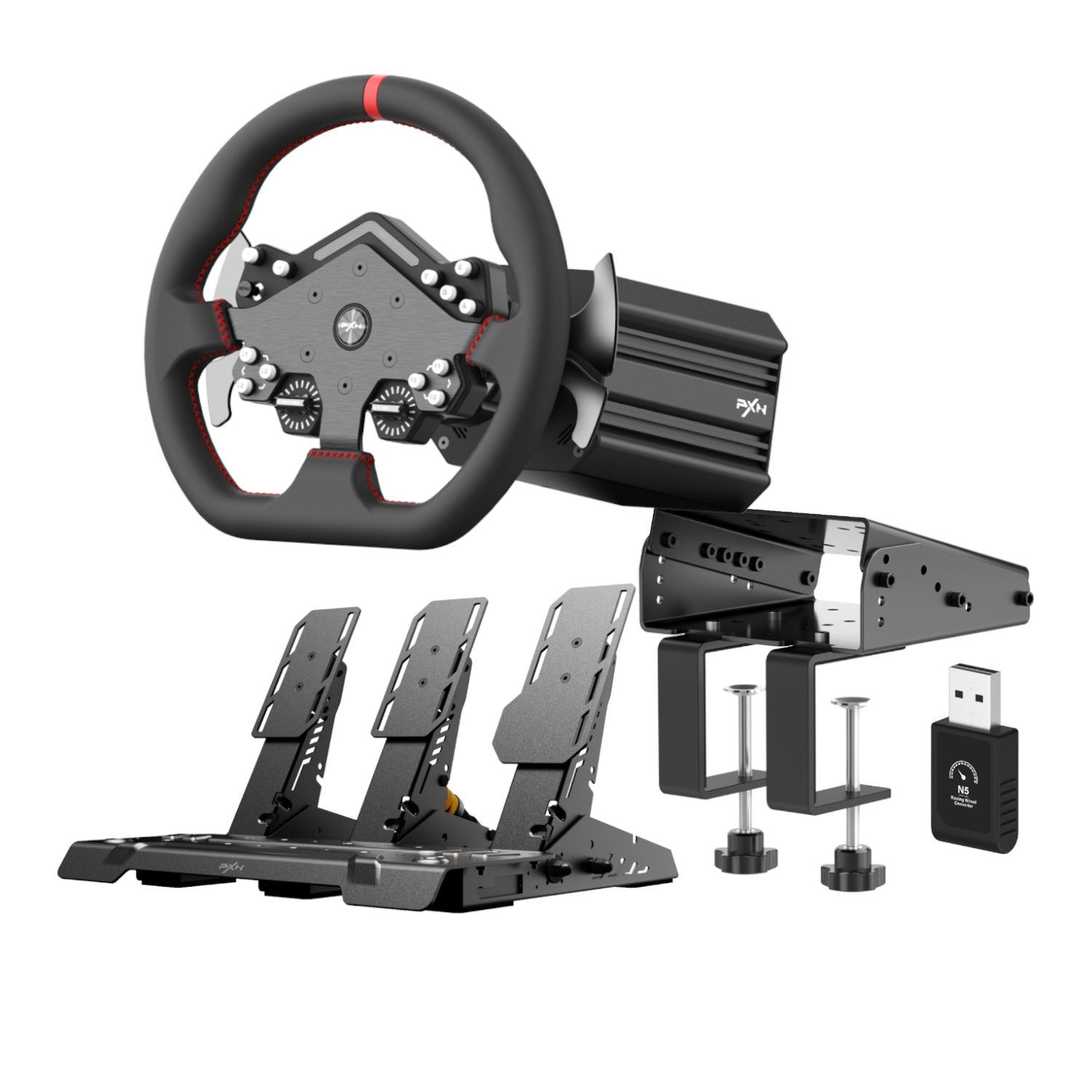 PXN V12 Lite Sim Racing Steering Wheel Bundle
