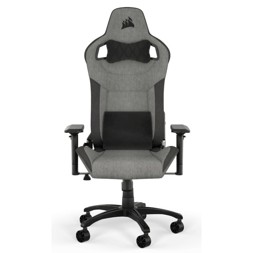 CORSAIR TC100 RELAXED Gaming Chair - Black/Grey Premium Breathable Fabric