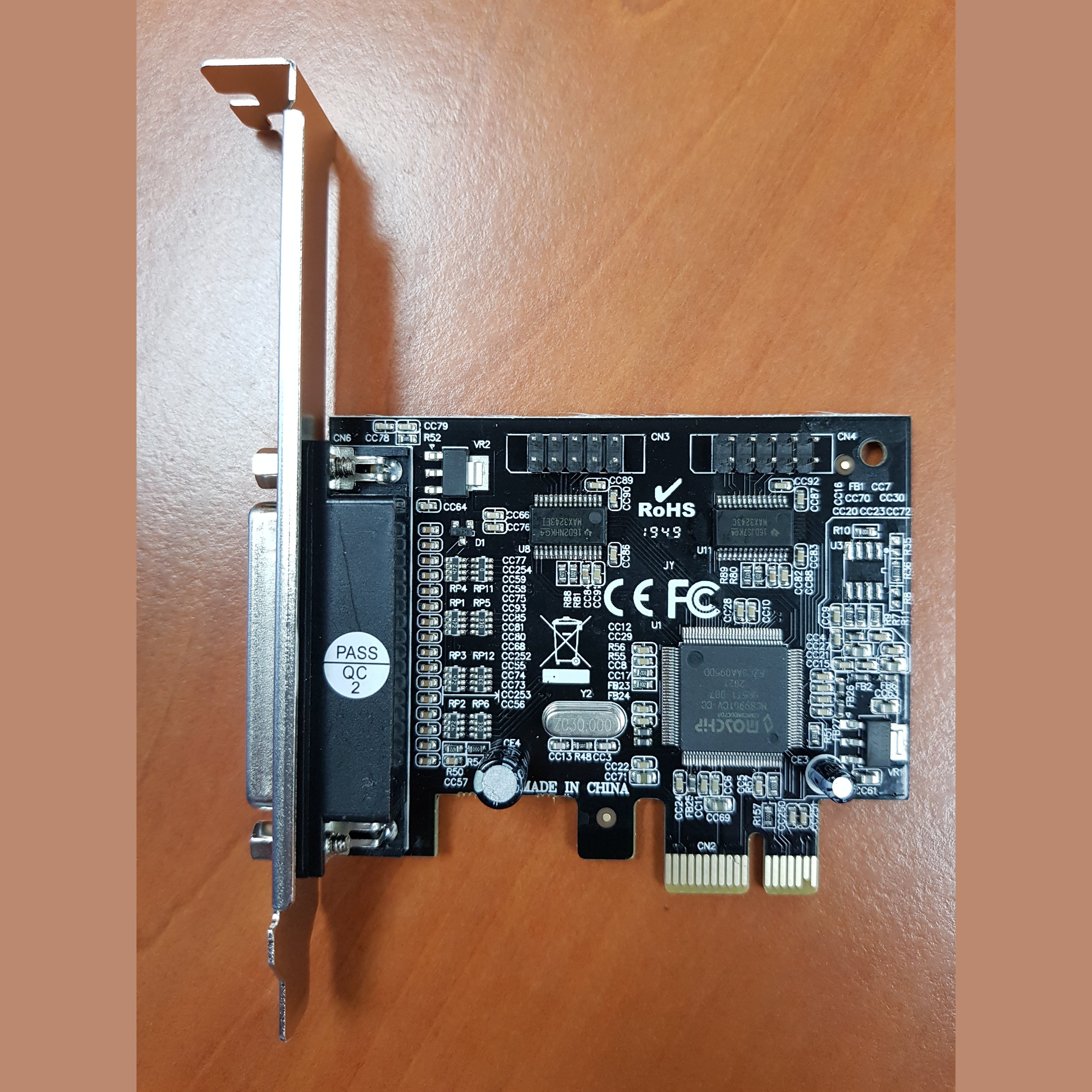 PCIe 2 PORT SERIAL+1 PORT PARALLEL IC9910 W/LP BRACKET.
