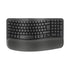 Logitech Wave Keys - Wireless Ergonomic Keyboard - Bluetooth - Intergrated Palm rest - Graphite