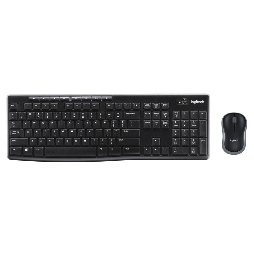 Logitech MK270 - Wireless Keyboard and Mouse combo - Black - USB