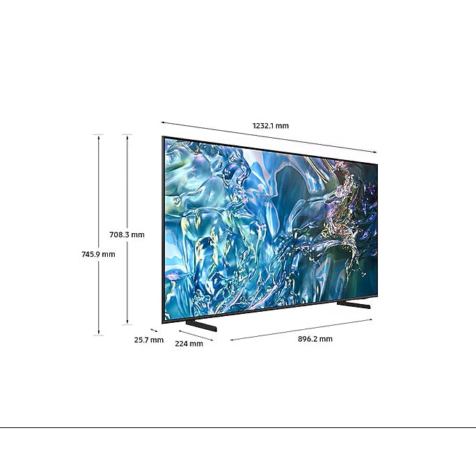 SAMSUNG SMART TV  65"  QLED  4K RESOLUTION  HDR ELITE  QUANTUM DOT TECHNOLOGY  Q ENGINE  Q CONTRAST  Q VIEWING ANGLE  ULTRA CLEAN VIEW  MICRO DIMMING  TIZEN OS  BLUETOOTH  WI-FI  HDMI x3  USB x1  VOICE CONTROL  SMART REMOTE  ONE CONNECT BOX  SLIM DESIGN