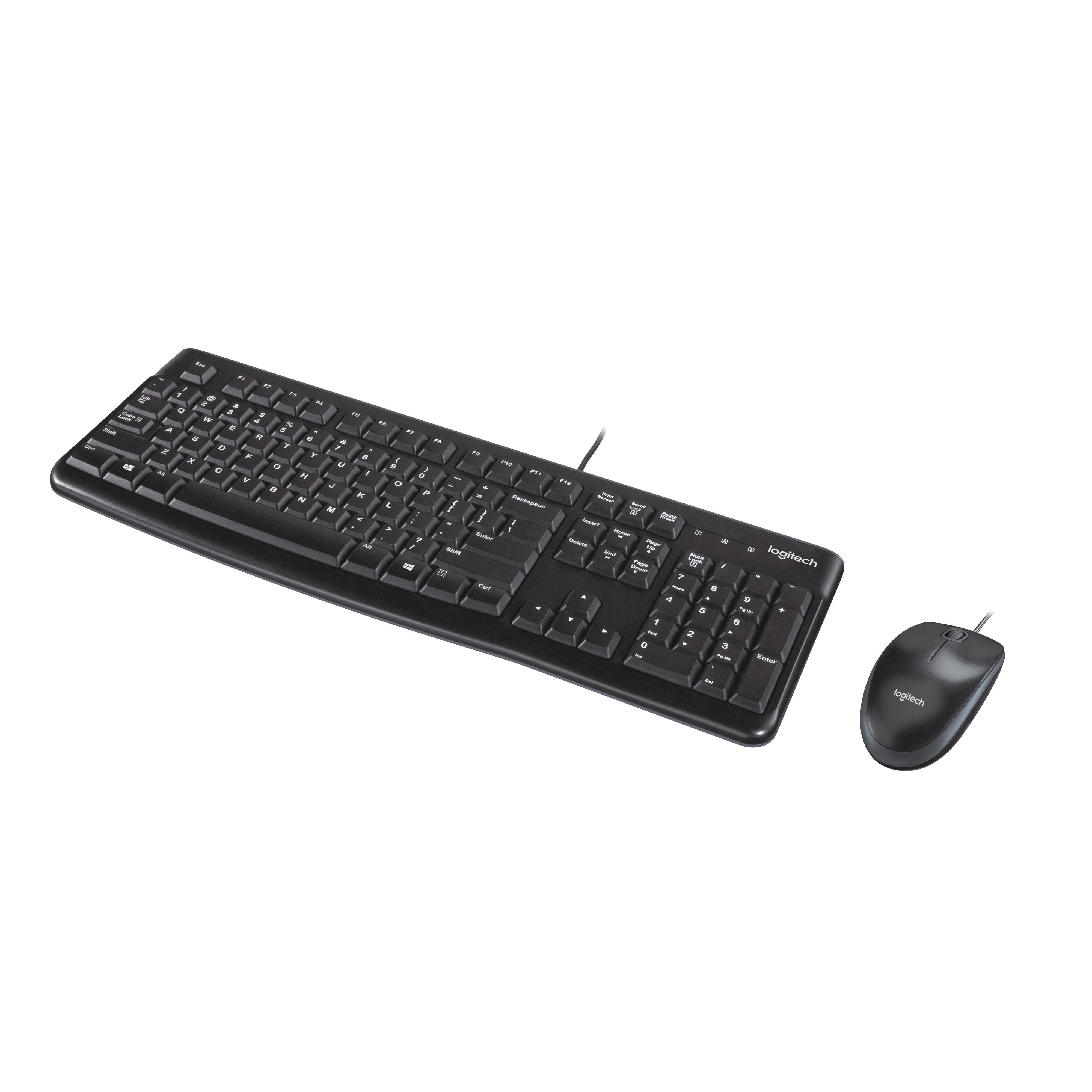 Logitech MK120 - Wired Keyboard and Mouse combo - Black - USB