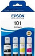 Epson 101 Ink Bottles Multipack 260ml (total) 1 x Black 1 x Cyan 1 x Magenta 1 x Yellow L4150 / L4156 / L4160 / L4260 / L6160 / L6170 / L6176 / L6190 / L6270 / L6290 / L14150 7500 pages