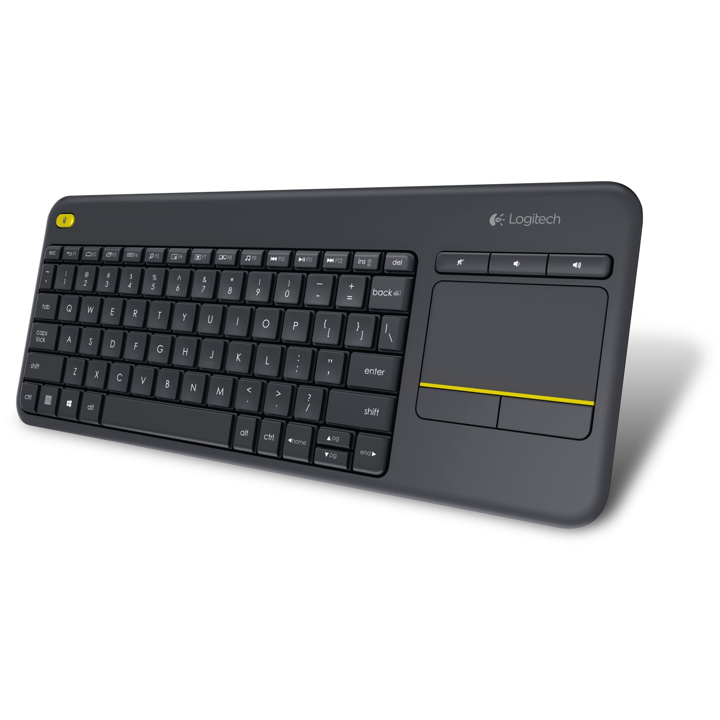 Logitech K400 Plus - Wireless Keyboard - Touchpad - Black - USB